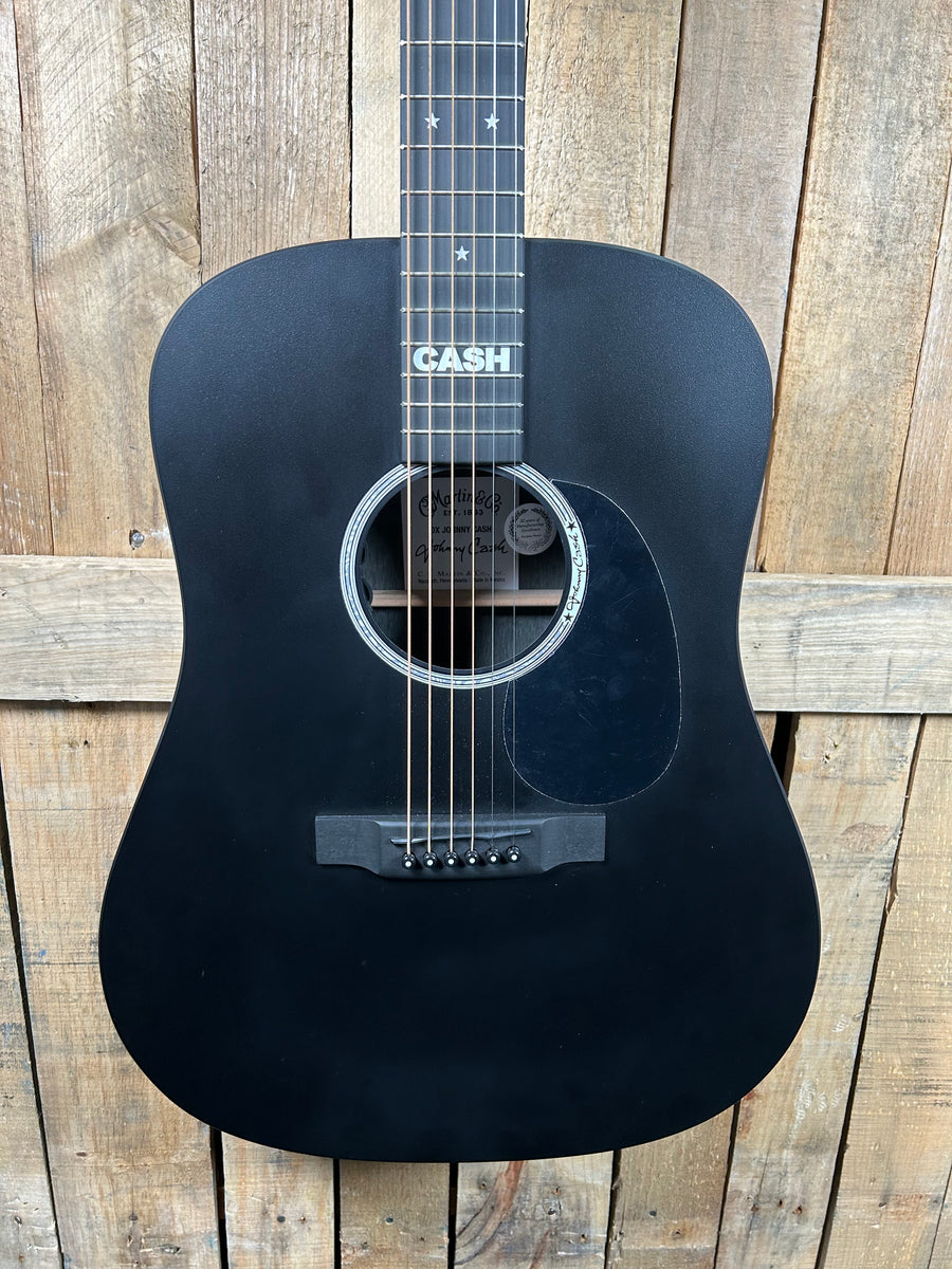 Martin DX Johnny Cash Acoustic Guitar- Jett Black – Maxwell's