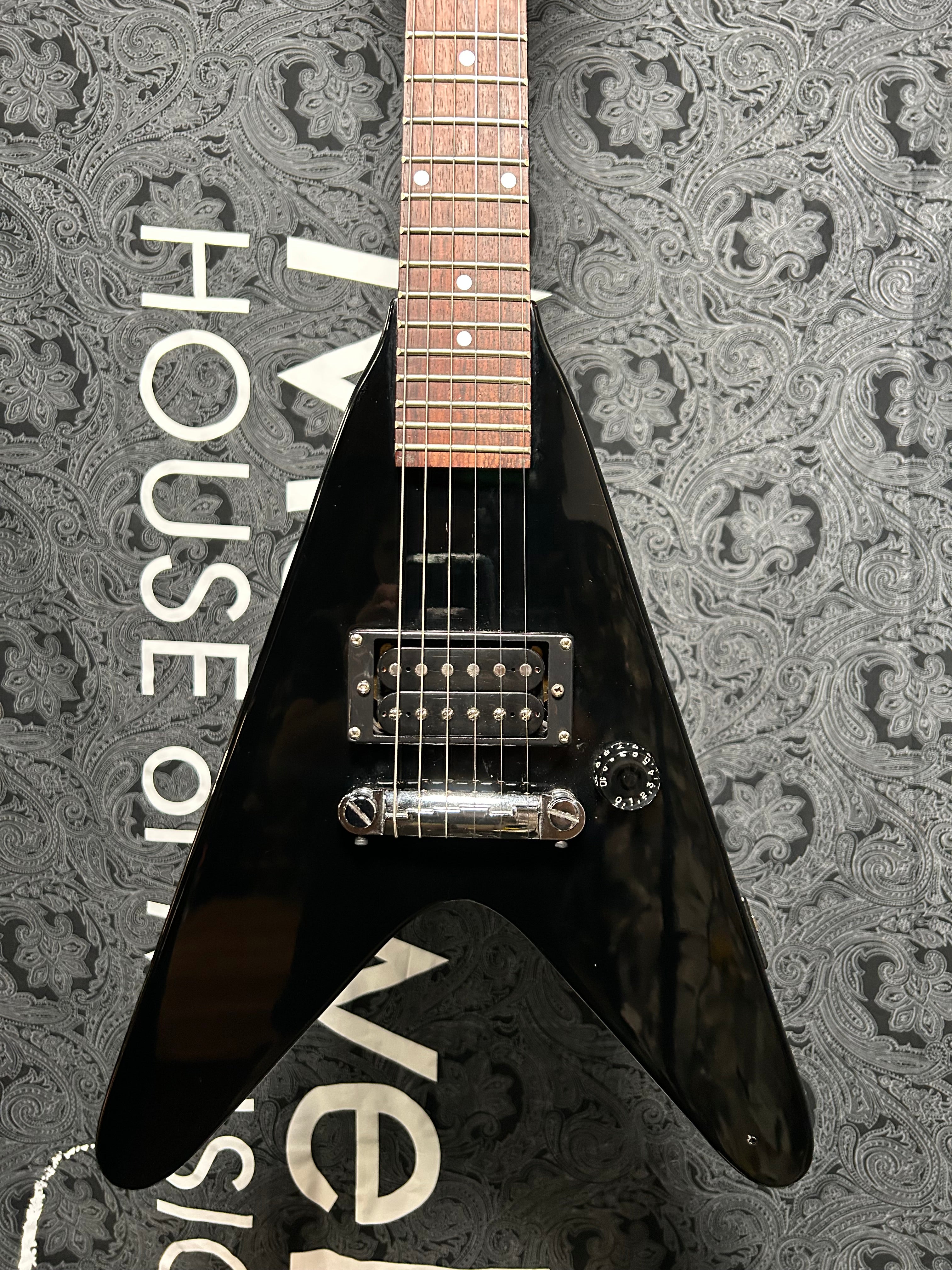 Epiphone Flying Vee-Wee Electric Guitar- Black w/Gig Bag (Pre