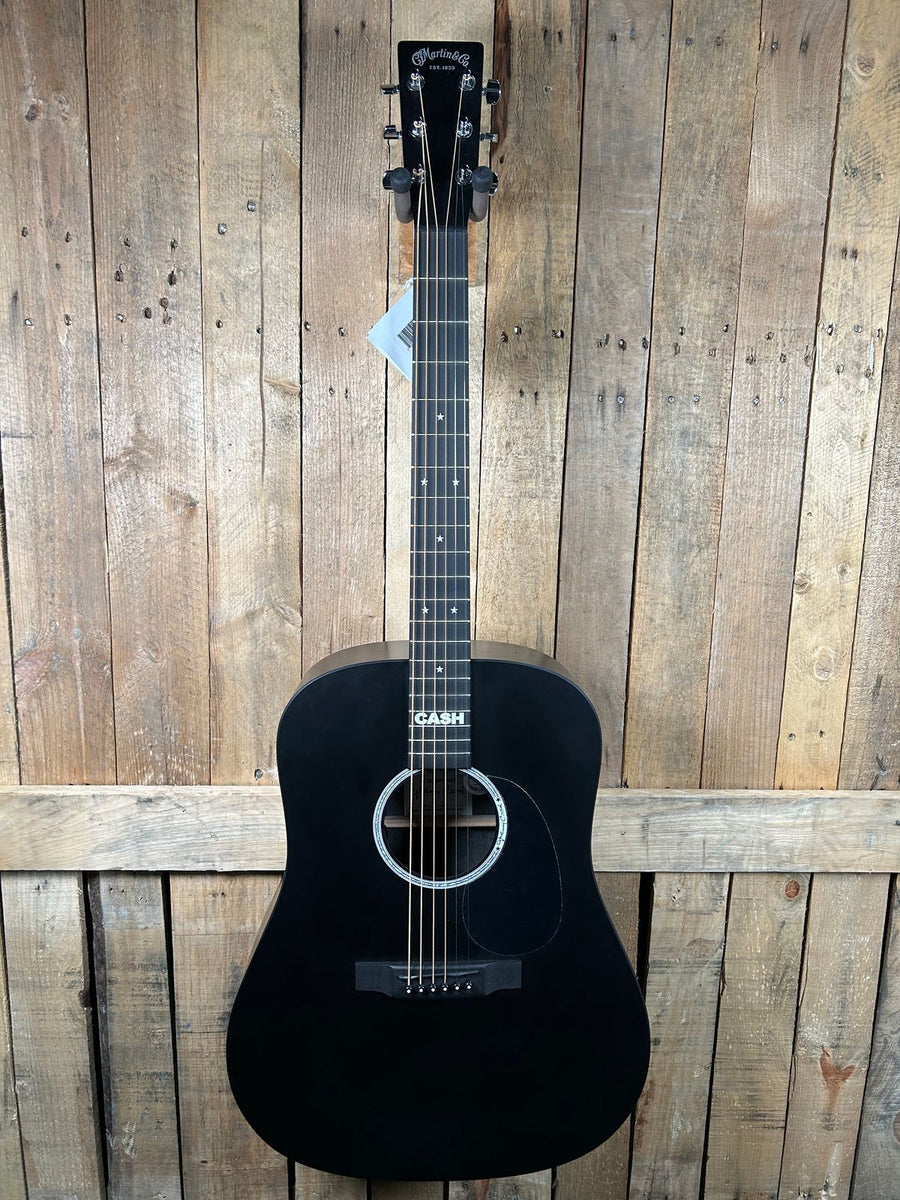 Martin DX Johnny Cash Acoustic Guitar- Jett Black – Maxwell's