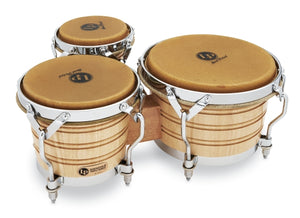 LATIN PERCUSSION LP202-AW LP GENERATION III 5-1/2-INCH 7-1/4-INCH AND 8-5/8-INCH TRIPLE BONGOS - NATURAL