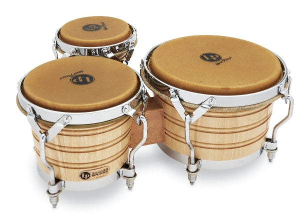 LATIN PERCUSSION LP202-AW LP GENERATION III 5-1/2-INCH 7-1/4-INCH AND 8-5/8-INCH TRIPLE BONGOS - NATURAL