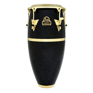 LATIN PERCUSSION LP808Z LP LP809Z GALAXY FIBERGLASS CONGA - BLACK HOLOGRAM WITH GOLD TONE HARDWARE