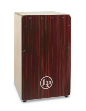 LATIN PERCUSSION LP LP1491RB WOODSHOP CAJON W/RED BLUR SOUNDBOARD