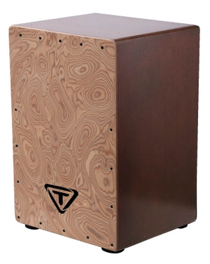 TYCOON PERCUSSN TKS-35 35 SERIES SIAM OAK CAJON WITH MAKAH-BURL FRONT PLATE