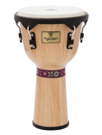 TYCOON PERCUSSN TJ-72BN 12 ARTIST DJEMBE 70 SERIES NATURAL FINISH BLACK HARDWARE