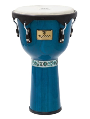 TYCOON PERCUSSN TJ-72BBL 12 ARTIST SERIES DJEMBE BLACK HARDWARE BLUE COLOR 70 SERIES