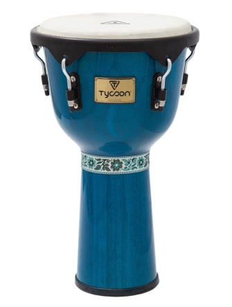 TYCOON PERCUSSN TJ-72BBL 12 ARTIST SERIES DJEMBE BLACK HARDWARE BLUE COLOR 70 SERIES