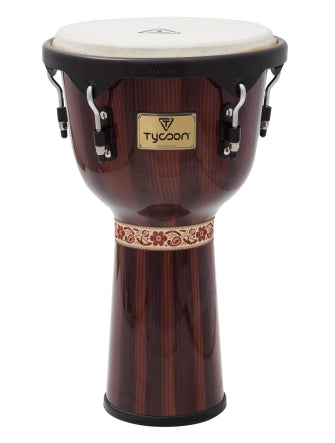 TYCOON PERCUSSN TJ-72BHPBR 12 ARTIST SERIES HAND PAINTED DJEMBE - BROWN FINISH