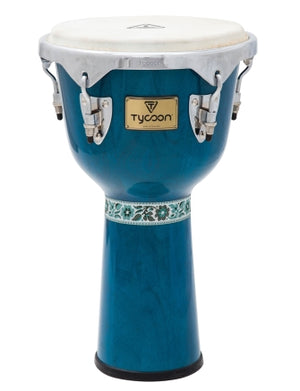 TYCOON PERCUSSN TJ-712CBL 12 CONCERTO SERIES DJEMBE - BLUE FINISH