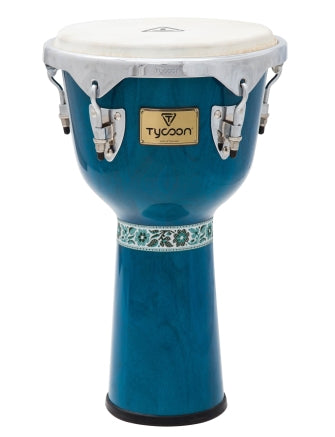 TYCOON PERCUSSN TJ-712CBL 12 CONCERTO SERIES DJEMBE - BLUE FINISH