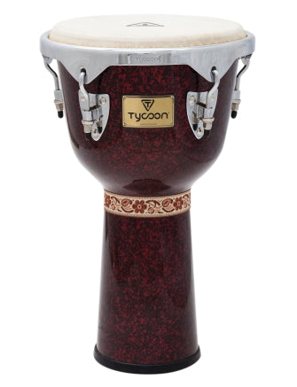 TYCOON PERCUSSN TJ-712CRP 12 CONCERTO SERIES DJEMBE - RED PEARL FINISH 700 SERIES CHROME HARDWARE