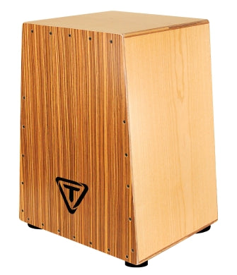 TYCOON PERCUSSN TKVX-Z VERTEX SERIES CAJON WITH AMERICAN ASH BODY AND ZEBRANO FRONT PLATE