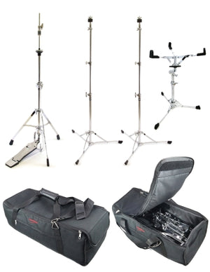 CANOPUS LW-PG LIGHT WEIGHT HARDWARE PACK WITH BAG TWO CYMBAL STANDS SNARE HI HAT STANDS