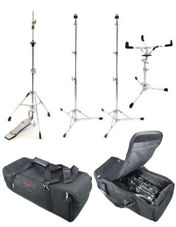 CANOPUS LW-PG LIGHT WEIGHT HARDWARE PACK WITH BAG TWO CYMBAL STANDS SNARE HI HAT STANDS