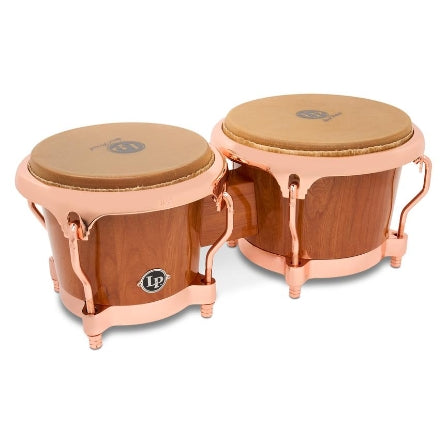 LATIN PERCUSSION LP201AX-2CB LIMITED 7-3/4- 8-5/8 CHERRY BONGOS COPPER