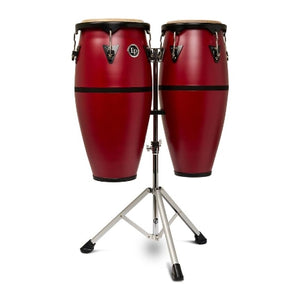 LATIN PERCUSSION LP646DII-RD 10-11 DISCOVERY II CONGA SET W/AL STD - RED