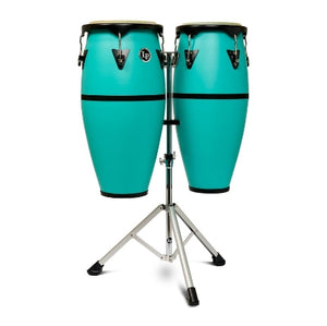 LATIN PERCUSSION LP646DII-SF 10-11 DISCOVERY II CONGA SET W/AL STD - SEA FOAM