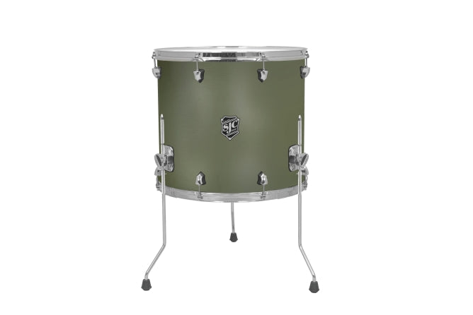 SJC DRUMS NVFT1618CHDOS NAVIGATOR FLOOR TOM 16X18 DEEP OLIVE CHROME HW