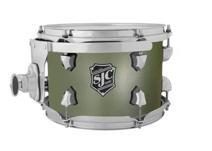 SJC DRUMS NVRT710CHDOS NAVIGATOR RACK TOM 7X10 DEEP OLIVE CHROME HW