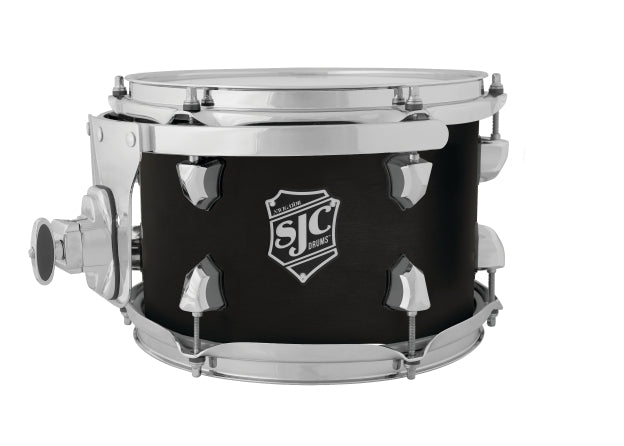 SJC DRUMS NVRT710CHGBS NAVIGATOR RACK TOM 7X10 GHOST BLACK CHROME HW