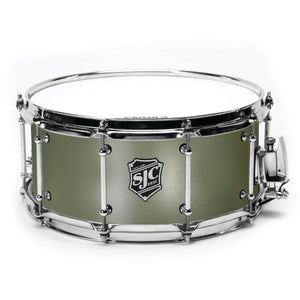 SJC DRUMS NVS6514CHDOS NAVIGATOR SNARE DRUM 6 - 5X14 DEEP OLIVE CHROME HW
