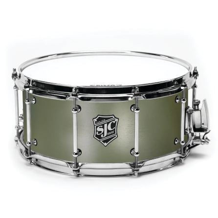 SJC DRUMS NVS6514CHDOS NAVIGATOR SNARE DRUM 6 - 5X14 DEEP OLIVE CHROME HW