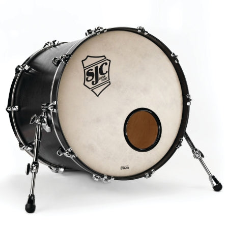 SJC DRUMS T22KMBCHB22 TOUR SERIES 18X22 BASS DRUM MATTE BLACK CHROME HDW