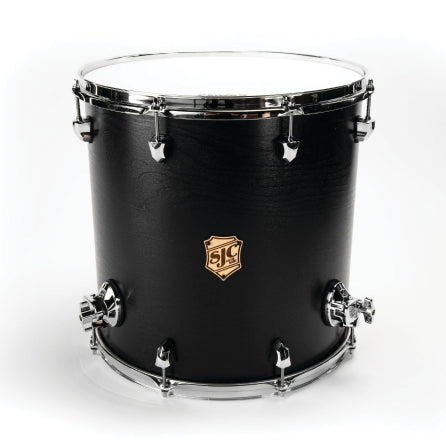 SJC DRUMS T22KMBCHT16 TOUR SERIES 16X16 FLOOR TOM MATTE BLACK CHROME HDW