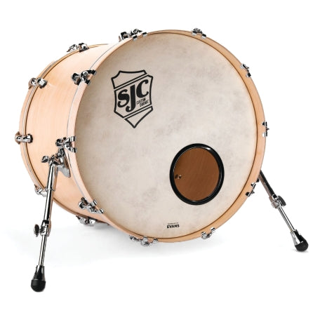 SJC DRUMS T22KNACHB22 TOUR SERIES 18X22 BASS DRUM NATURAL CHROME HDW