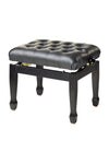 PB85 BKP LBK Highgloss black concert piano bench with fireproof black leather top Stagg