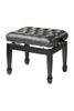PB85 BKP LBK Highgloss black concert piano bench with fireproof black leather top Stagg