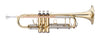 LV-TR5205 Bb trumpet, ML-bore, leadpipe in gold brass, with soft case Stagg