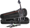 EVN X-4/4 BK 4/4 electric violin set with black electric violin, soft case and headphones Stagg