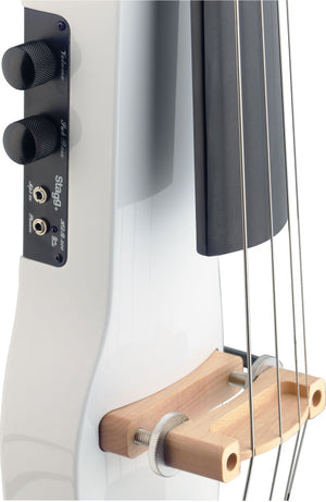STAGG ECL 4/4 WH 4/4 electric cello with gigbag - white