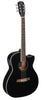 J.N GUITARS Black acoustic-electric auditorium guitar with solid spruce top, Bessie series