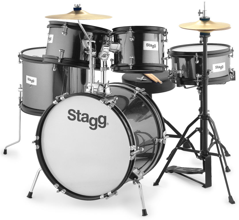 STAGG 5-piece junior drum set with hardware, 8" / 10" / 10" / 12" / 16"