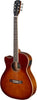 BES-ACE DCB LH Dark cherryburst acoustic-electric auditorium guitar with solid spruce top, left-handed, Bessie J.N Guitars