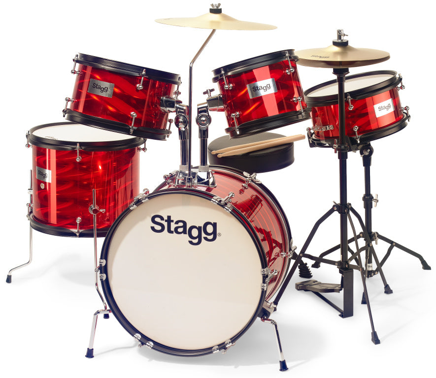 STAGG 5-piece junior drum set with hardware, 8" / 10" / 10" / 12" / 16"