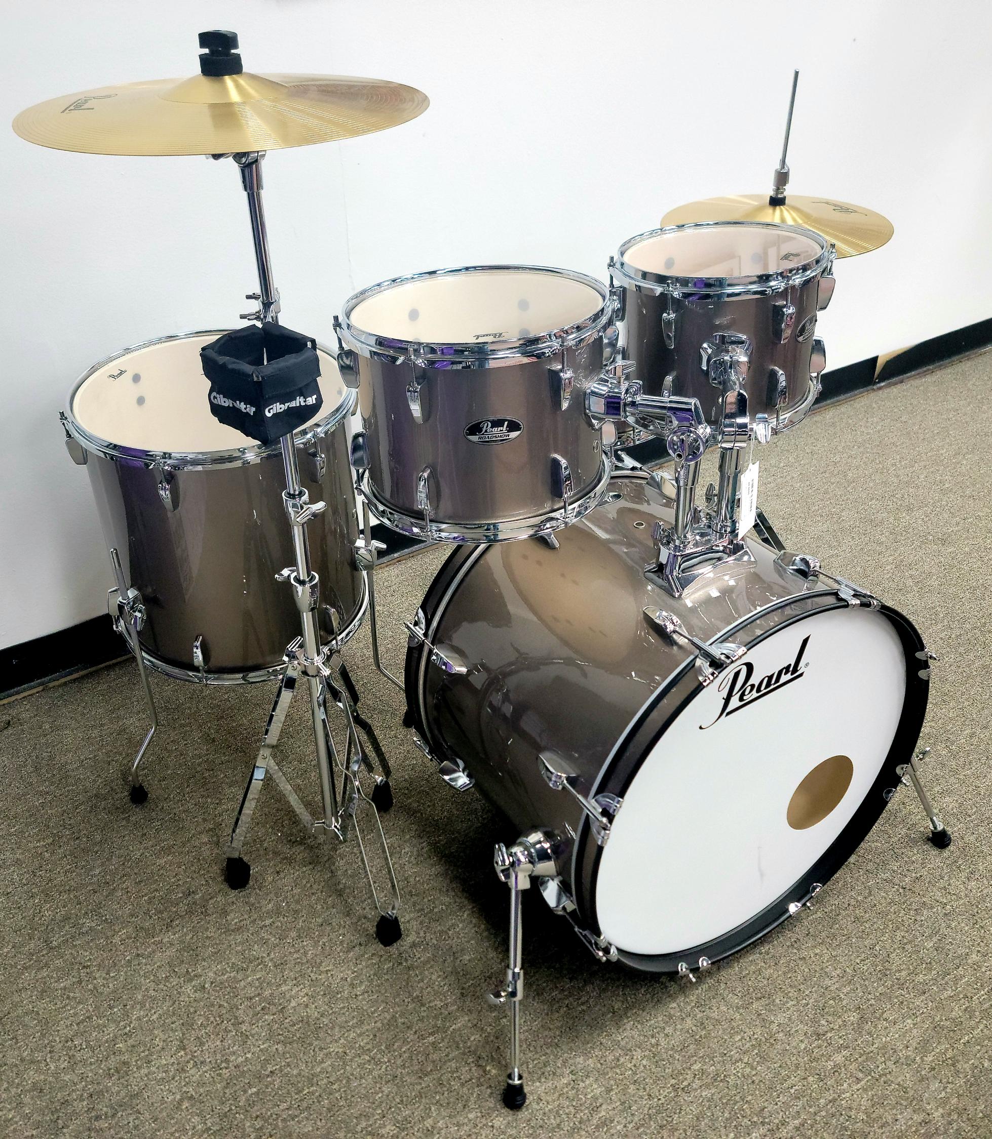 Pearl Roadshow 5PC Complete Set w Cymbals and Hardware Bronze