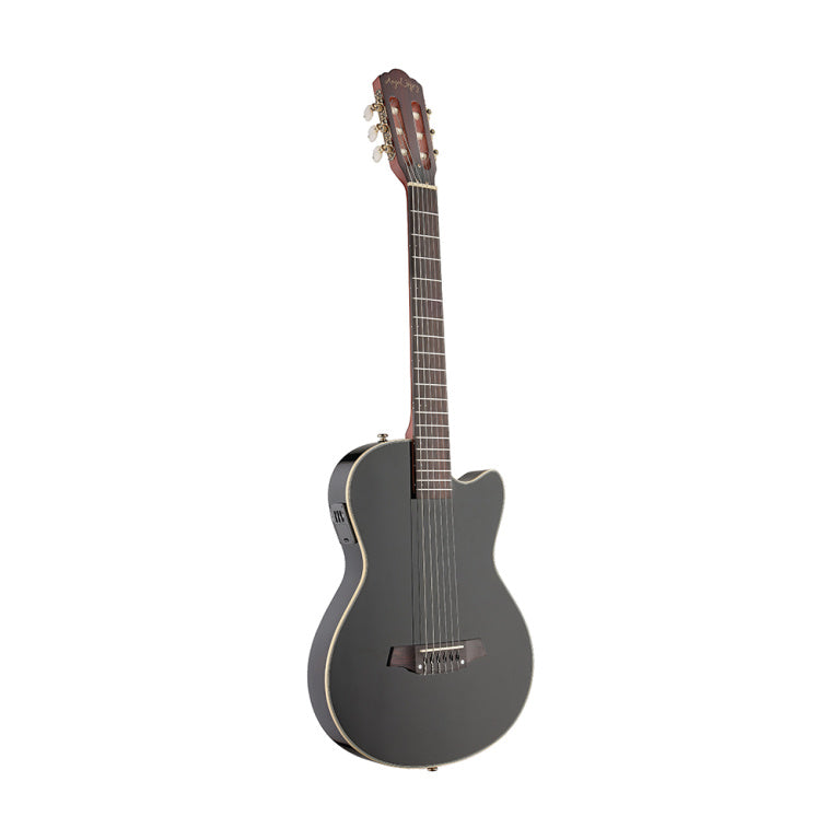 ANGEL LOPEZ EC3000CBK 4/4 cutaway electric classical guitar with solid body - black
