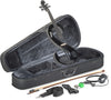 EVN 4/4 BK 4/4 electric violin set with S-shaped black electric violin, soft case and headphones Stagg