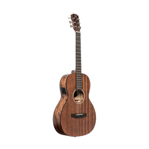J.N GUITARS DOV-PFI Acoustic-electric parlor guitar with solid mahogany top, Dovern series