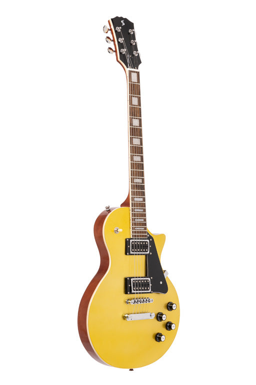 STAGG SEL-STD GOLD Standard Series, electric guitar with solid Mahogany body archtop