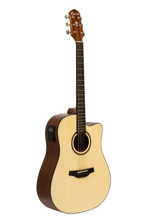 Crafter Silver series 100 dreadnought acoustic-electric guitar with cutaway
