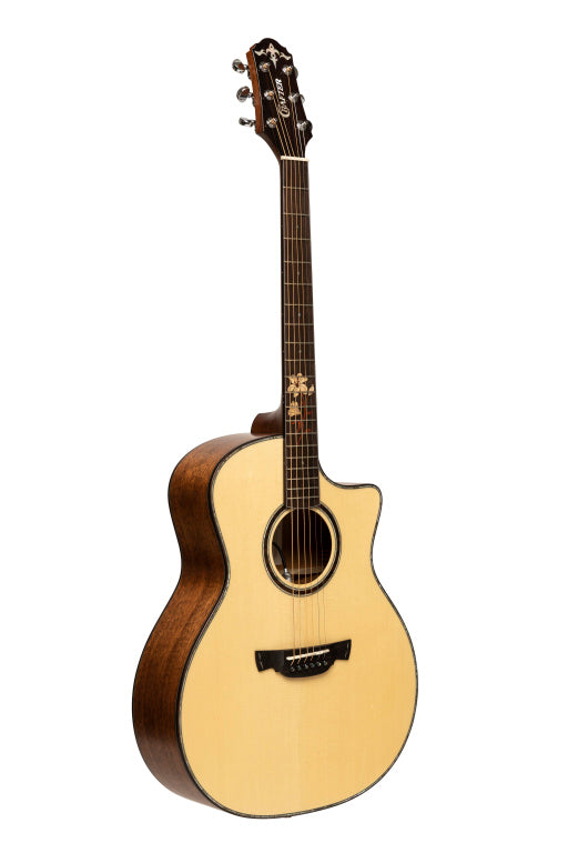 CRAFTER Anniversary mahogany series, cutaway grand auditorium acoustic-electric guitar with solid spruce top