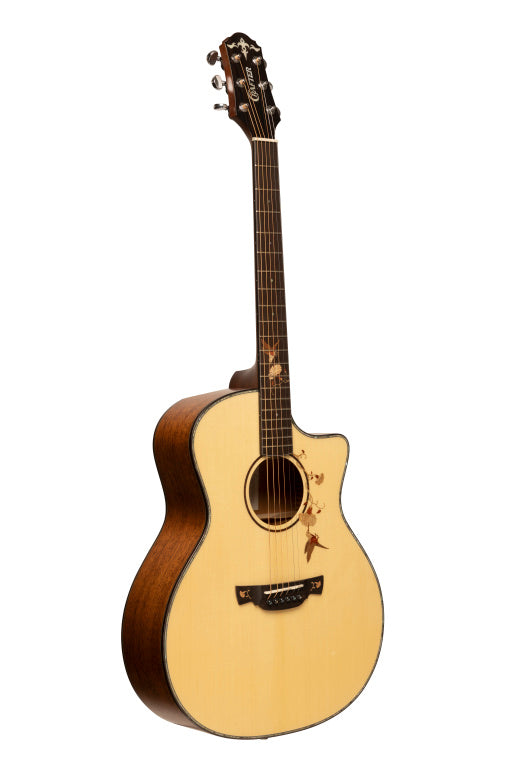 CRAFTER Anniversary mahogany series, cutaway grand auditorium acoustic-electric guitar with solid spruce top