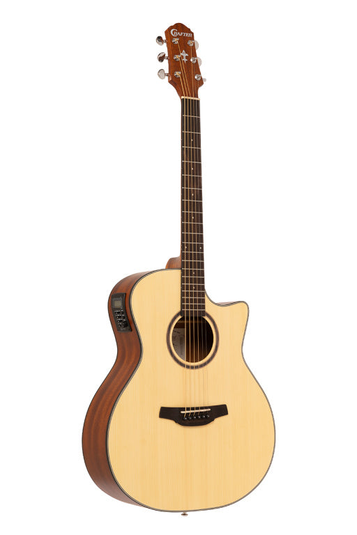 CRAFTER HG100-CE-N Silver series 100 Grand auditorium acoustic-electric guitar with cutaway