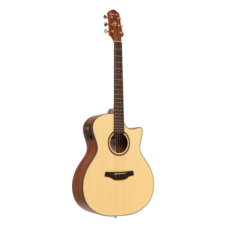 CRAFTER HG100-CE-N Silver series 100 Grand auditorium acoustic-electric guitar with cutaway