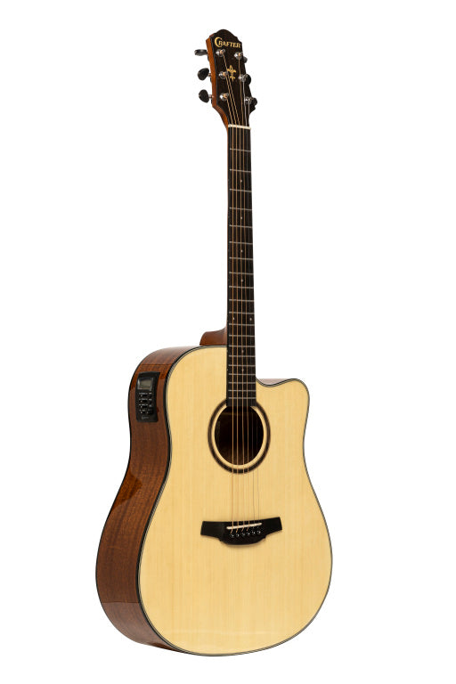 Crafter Silver series 250, dreadnought acoustic-electric guitar with cutaway