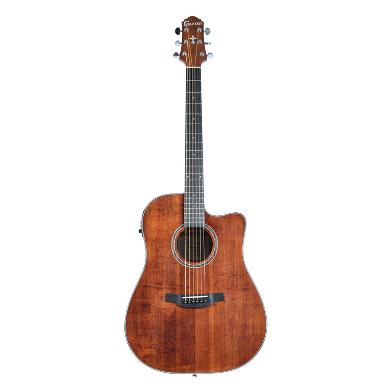 CRAFTER HD100-CE-BR Silver series 100 dreadnought acoustic-electric guitar with cutaway